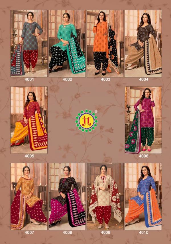 JT Albeli Vol-4 Cotton designer Patiyala Dress Material